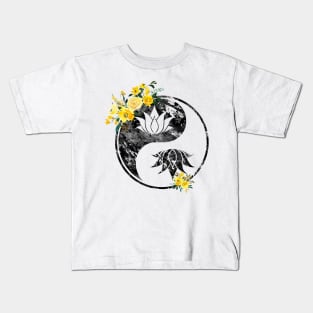 Lotus in Yin Yang Kids T-Shirt